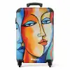 Hoofd - Olieverf - Schilderij - Kleurrijk NBS - Handbagage koffer - Unisex middel -productfoto_recht