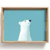Ijsbeer - Lichtblauw - Minimalistisch Dienblad Rechthoek middel -z3d_shopping
