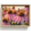 Bloemen - Paars - Bijen Dienblad Rechthoek middel -z3d_shopping