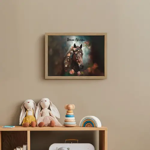 Paard - Natuur - Bloemen - Dieren - Bos Light Box met batterij (Wandlamp kind) middel -sfeer2_kind