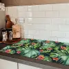 Bladeren - Bloemen - Jungle - Tropisch Inductie beschermer vinyl 3mm groot -sfeer3