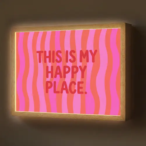 Tekst - Modern - Kleurrijk Light Box met batterij (Wandlamp) middel -z3d_website
