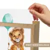 Leeuw - Baby dier - Blauwe ballon Light Box met kabel (Kinderlampje) klein -USP_websiteprintNL