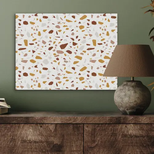 Terrazzo -  Patroon - Wit - Urban PET vilt klein 837 -sfeer2