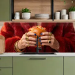 Broodje - Bontjas - Goud keuken achterwand 2 middel -sfeer3