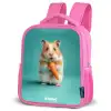 Hamster - Wortel - Dier Kinderrugzak - Roze middel -schuin
