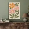 Minimalistisch - Bloemen - Bladeren - Roze PET vilt middel -sfeer2