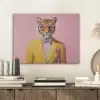 Tijger - Bril - Geel - Jasje PET vilt klein -sfeer1