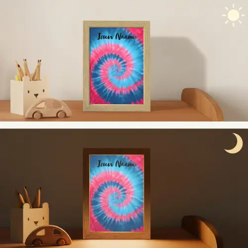 Spiraal - Roze - Blauw Light Box met kabel (Kinderlampje) klein -sfeer3_kind