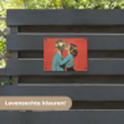 Vrouw - Retro - Discobal - Kus tuinposter los doek klein -sfeer3