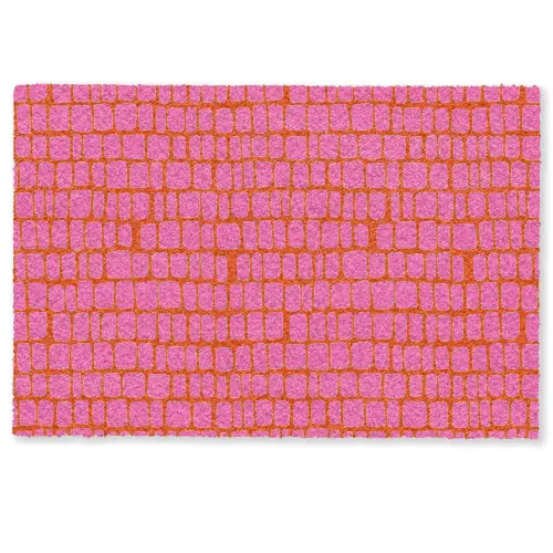 Organisch - Raster - Roze Deurmat klein 898 -zkaufland3d
