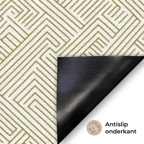 Geometrisch - Lijnen - Groen Deurmat klein 898 -antislip_NL