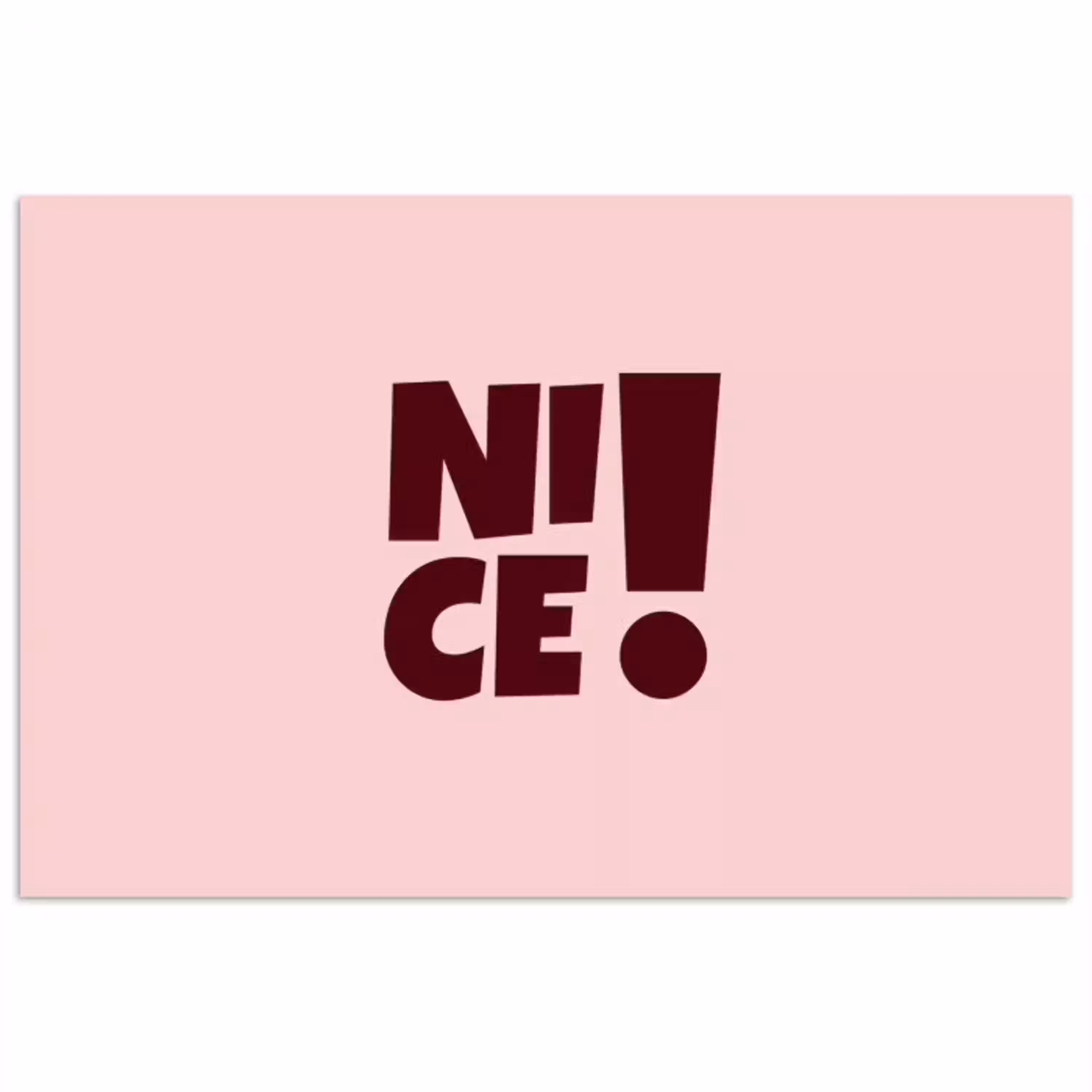 Nice - Uitroepteken - Roze poster papier klein -3d