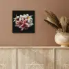 Bloemen - Roze - Zwart - Flora - Botanisch aluminium wit klein -sfeer4
