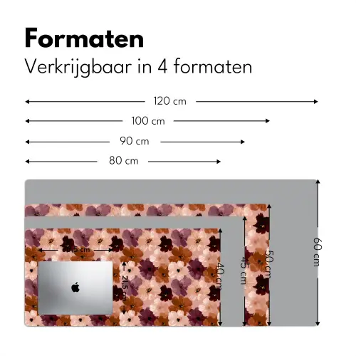 Bloemen - Abstract - Aardetinten Muismat XXL klein 681 -sfeer5