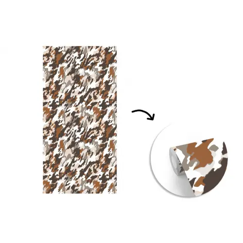 Camouflage - Patroon - Beige - Bruin fotobehang vinyl groot 64 -3d