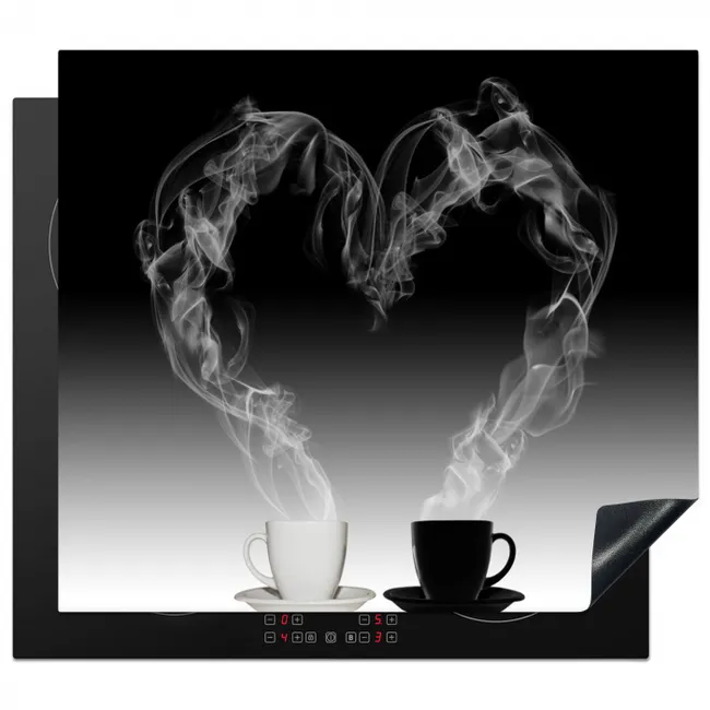 Harmonie in Zwart en Wit Inductie beschermer vinyl 3mm middel -3d