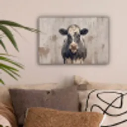 Koe - Portret - Dieren - Modern canvas 2cm klein -sfeer1