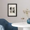 Halve cirkels - Aardetinten - Grafisch fotolijst zwart zonder passe partout klein -sfeer4