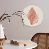 Schelp - Roze - Structuur Akoestische PET Vilt - Rond klein -sfeer3