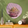 Noodles - Edelstenen - Stokjes - Roze Wandcirkel Organisch Plexiglas middel -sfeer2