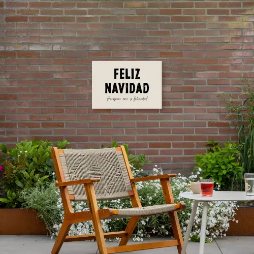 Kerst - Quotes - Feliz navidad - Kerstmis - Feestdagen Tuinposter op houten frame 2 cm dik klein -sfeer3