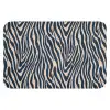Zebra - Patroon - Blauw - Beige WCmat klein 1009 -3d