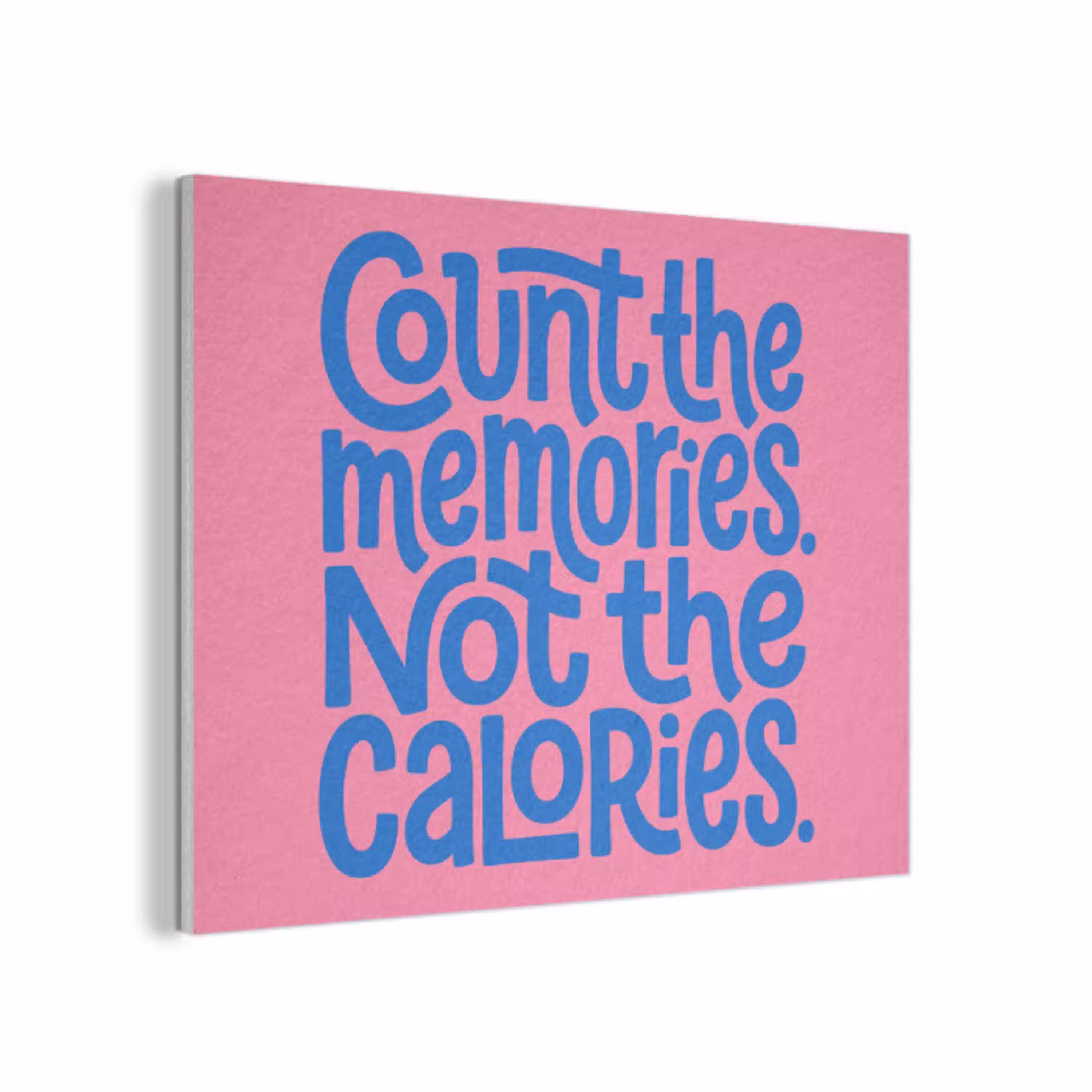 Memories - Roze - Blauw - Quote PET vilt klein -3d