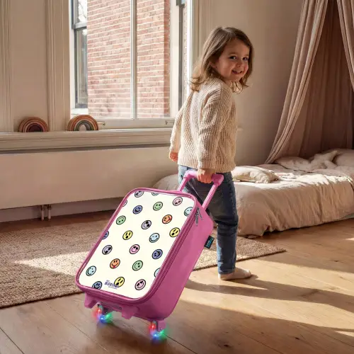 Speelse smiley-mix Kinderkoffer - Roze klein -sfeer1