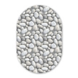Steentjes - Grijs - Ovaal Wandcirkel Ovaal Forex klein 630 -3d