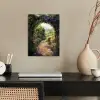 Doorkijk - Landschap - Bloemen - Tuinboog - Natuur poster papier klein -sfeer1
