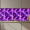 Paars - Bliksem - Wolken keuken achterwand 2 middel 871 zz_3dshopping