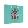 Kever - Bloemmotieven - Turquoise - Bladeren PET vilt klein -3d