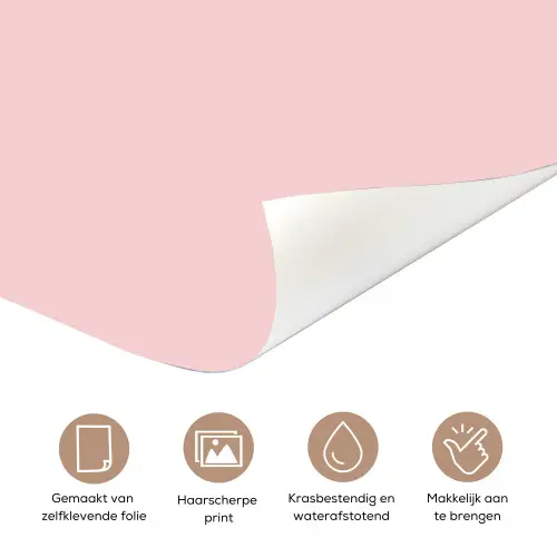 Nice - Uitroepteken - Roze deurposter klein -closeup_NL