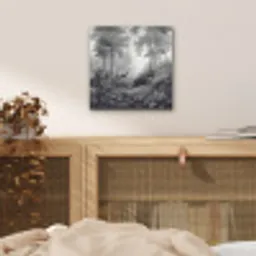 Bos - Hert - Zwart - Wit aluminium wit klein -sfeer3