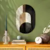 Geometrische - Vormen - Wit Wandcirkel Ovaal Forex klein -sfeer2