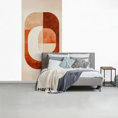 Illustratie - Abstract - Vormen - Rood fotobehang vinyl groot -slaapkamer