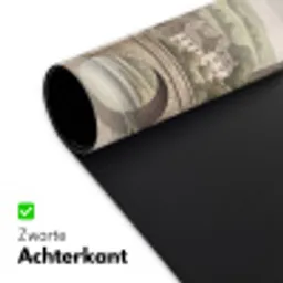 Dorp - Brug - Uitzicht - Groen Muismat XXL klein -sfeer2