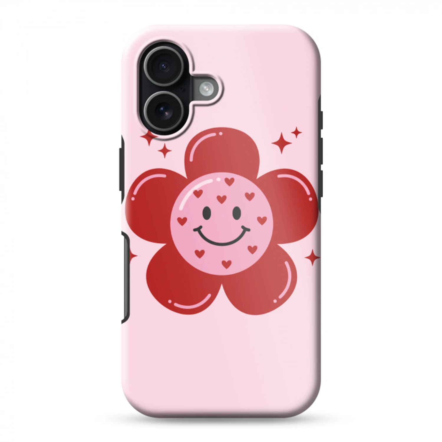 Bloem - Roze - Hartjes Toughcase MagSafe Apple iPhone 17 klein -3d