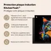 Kat - Graffiti - Kleurrijk - Wafel - Eten Inductie beschermer vinyl 3mm middel -zzzzzzusp-haakje_FR