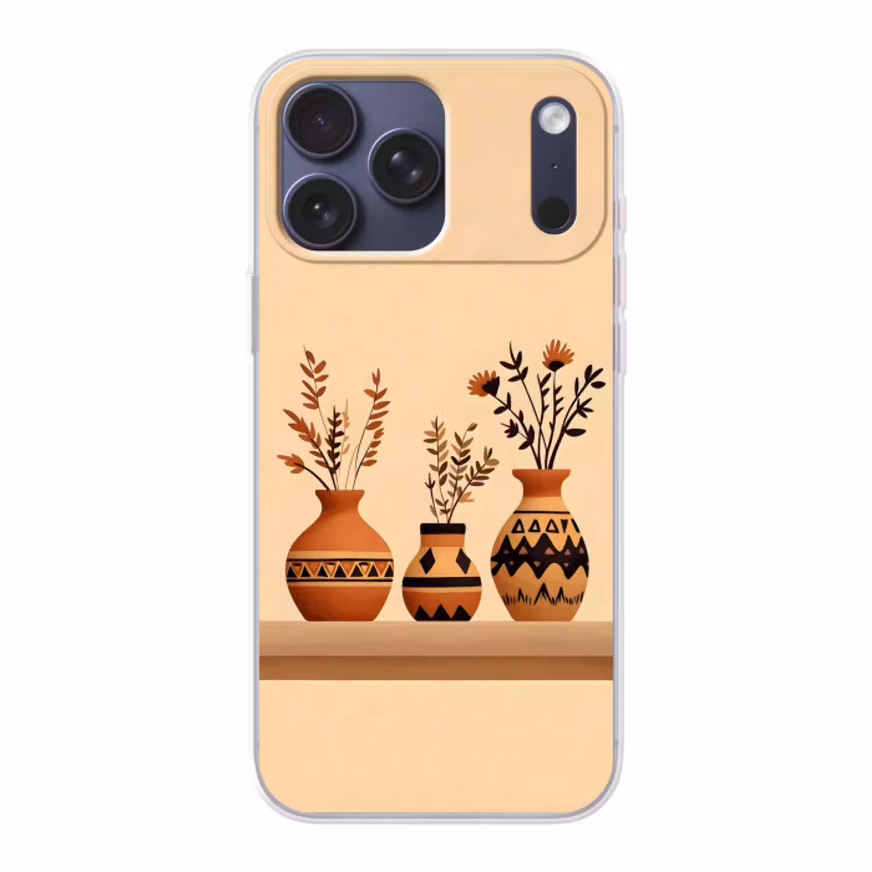 Vazen - Bloemen - Bladeren - Minimalistisch Telefoonhoesje iPhone 17 Pro Max klein -3d