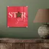 Star girl - Rood - Panter - Ster plexiglas 5mm klein -sfeer3