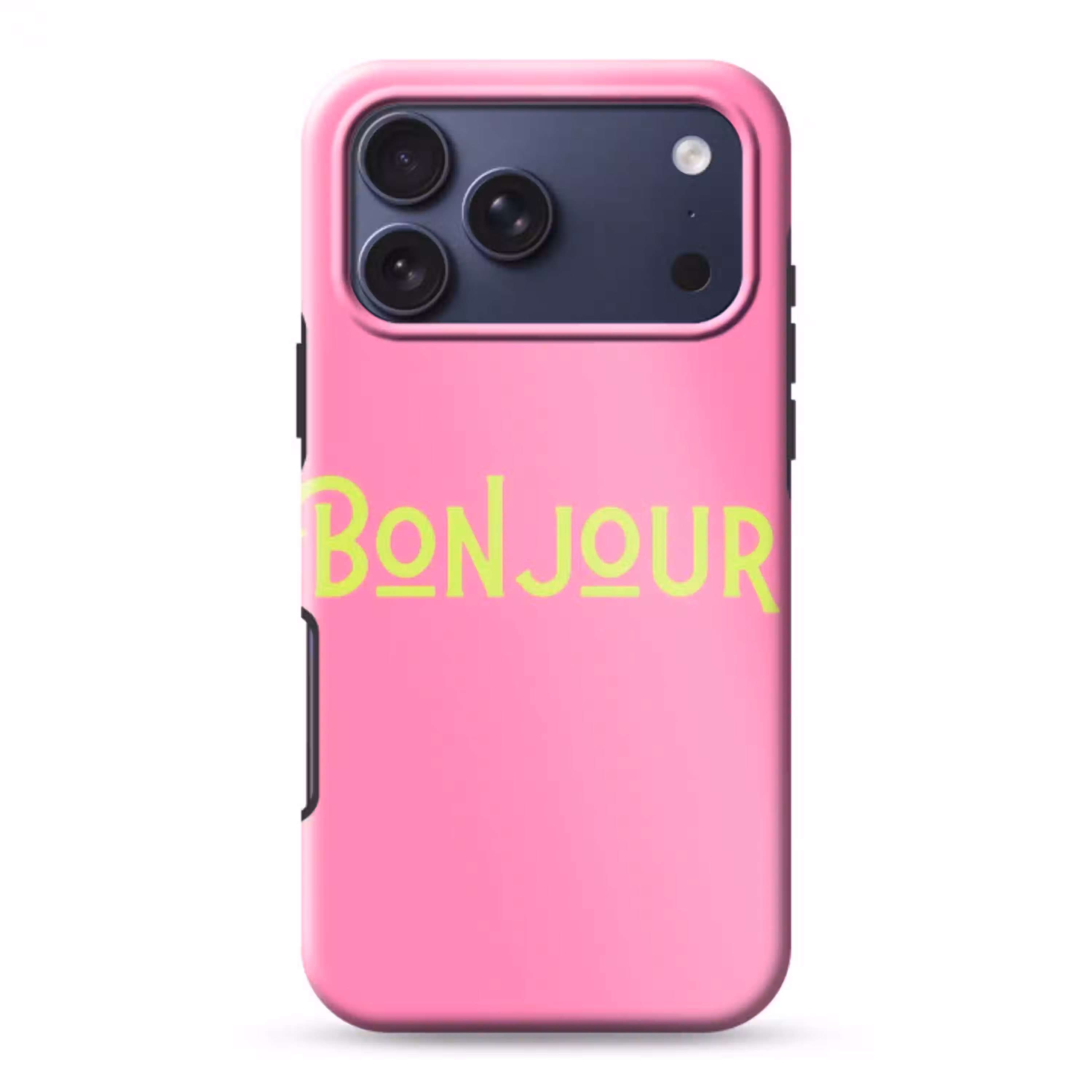 Roze - Groene Bonjour - art-deco Toughcase MagSafe Apple iPhone 17 Pro Max klein -3d
