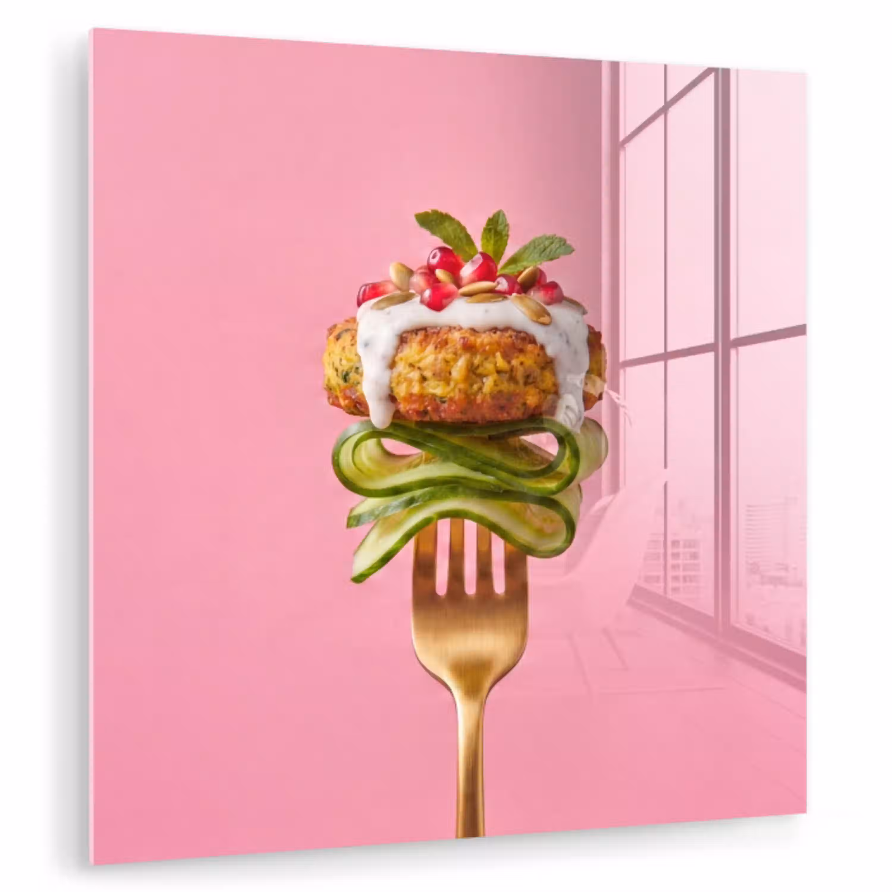 Eten - Vork - Roze plexiglas 5mm klein -zzzproduct_nieuw