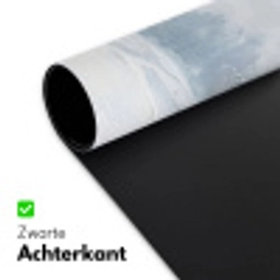 Bospad - Dennen - Sneeuw - Winter - Rustgevend Muismat XXL klein -sfeer2