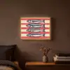 Sardines - Rood en beige strepen Light Box met batterij (Wandlamp) middel -sfeer4