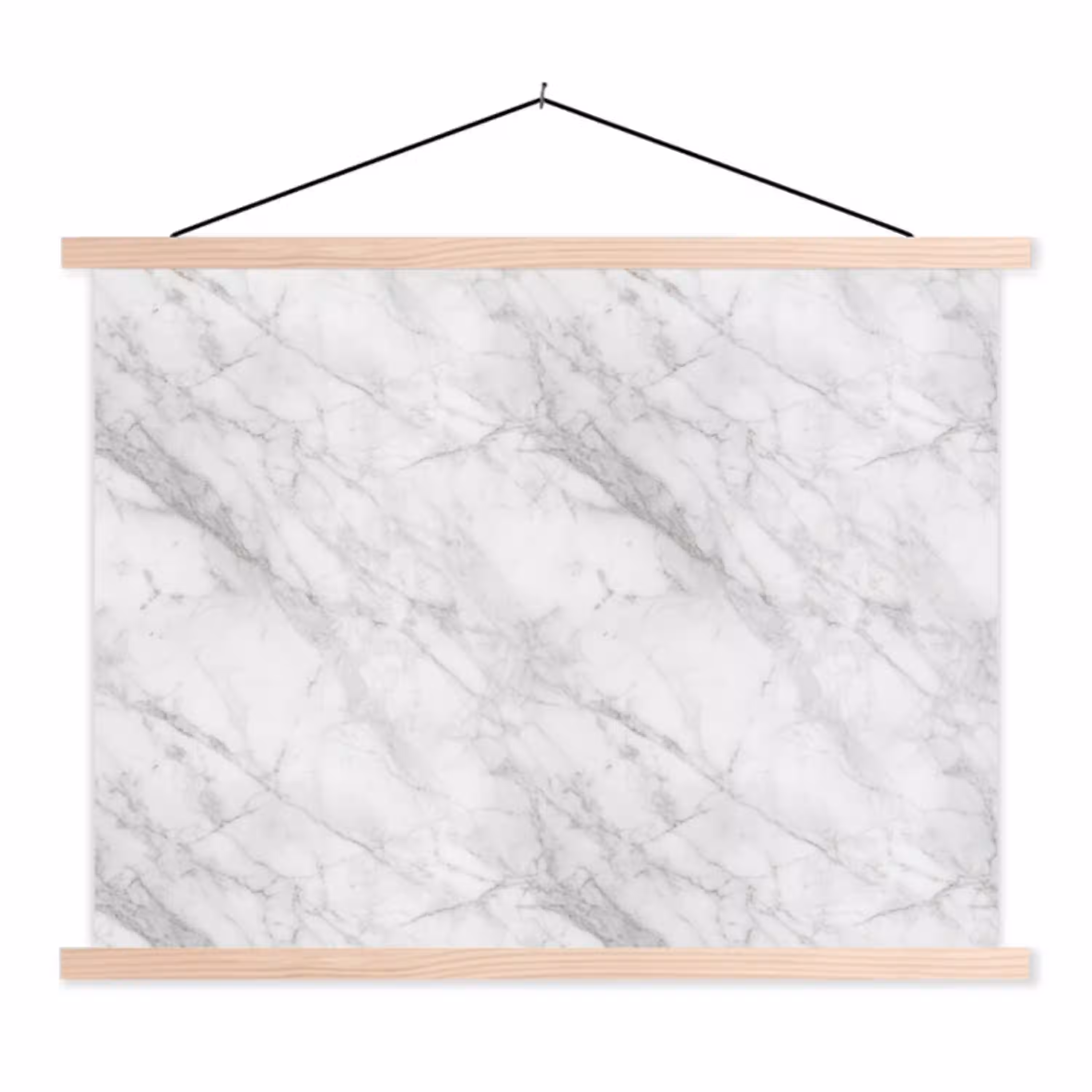 Klassiek - Marmer - Grijs textielposter latten blank klein 122 -3d