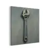 Moersleutel - Gereedschap - Verf aluminium wit klein -3d