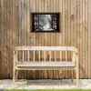 Bos - Winter - Bomen - Natuur - Pad - Doorkijk Tuinposter op houten frame 2 cm dik klein -sfeer4