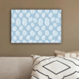 Palmbladeren - Naadloos - Patroon - Pastelblauw canvas 2cm klein 34 -sfeer3
